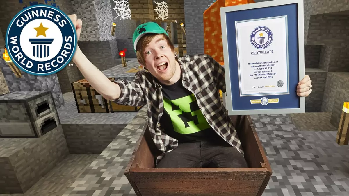 DanTDM bat le record du monde Guinness pour sa chaîne Minecraft !