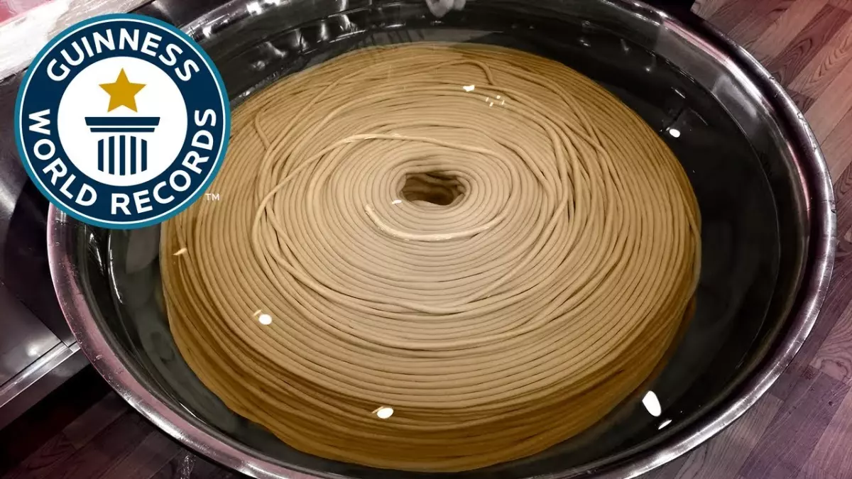 Découvrez l'incroyable record du monde de nouilles les plus longues !