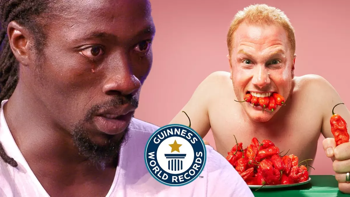 Explosion de saveurs : Gregory Foster bat un record du monde en mangeant 17 piments Bhut Jolokia en une minute !