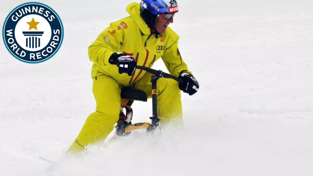 Incroyable exploit : le record du monde du ski-bob en marche arrière !