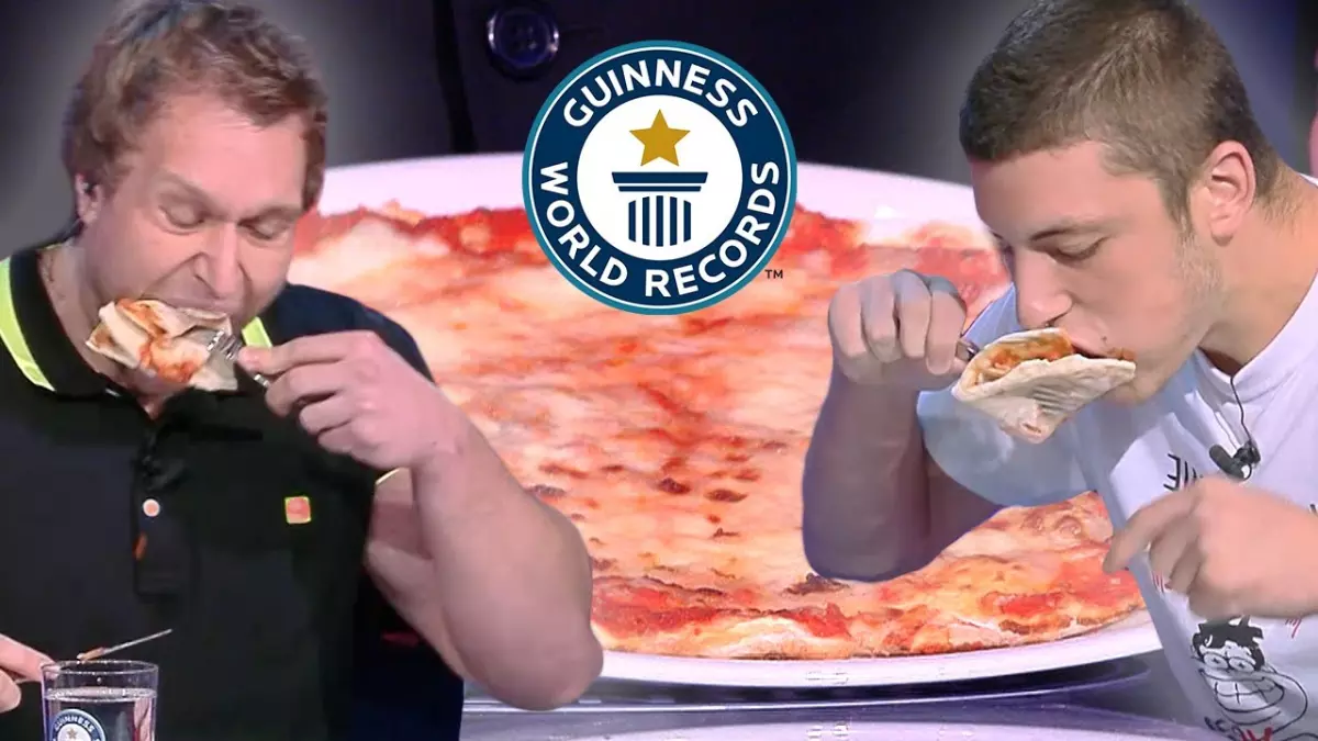 Record du monde Guinness : Il mange une pizza avec une rapidité stupéfiante !