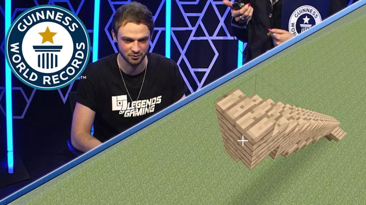 Record du monde Guinness: L'escalier le plus haut construit en une minute dans Minecraft