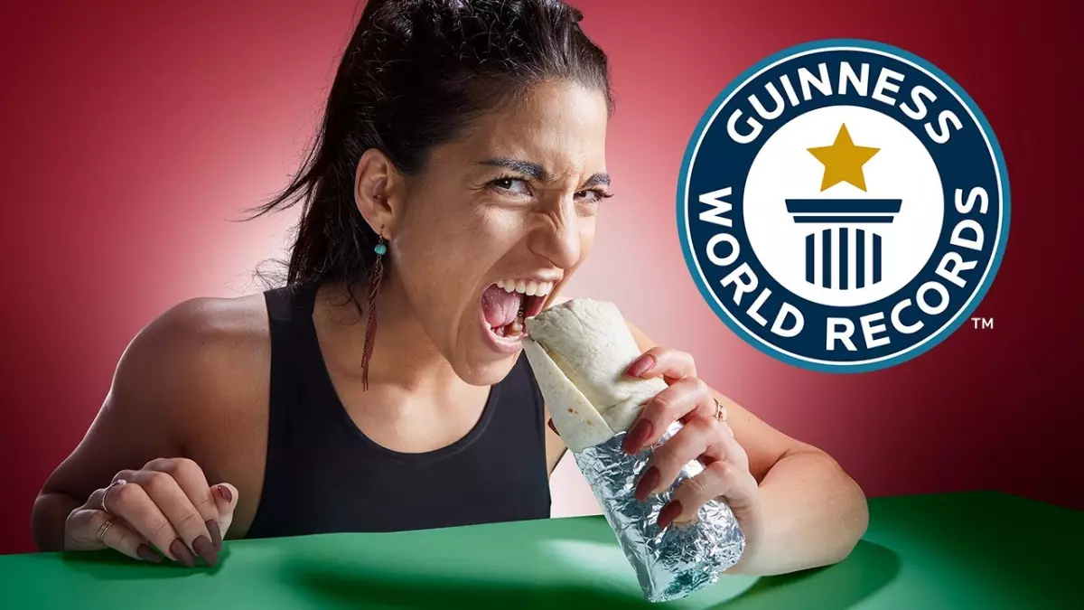 Record du monde Guinness : X bat son propre record en mangeant un burrito en un temps incroyable !