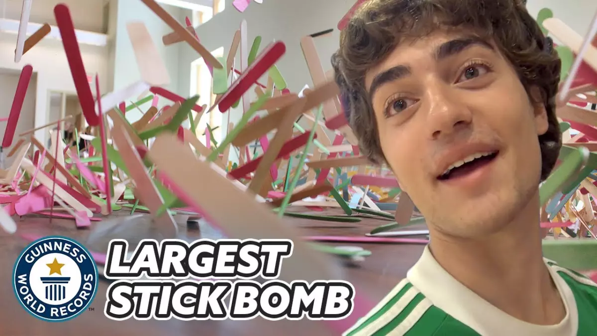 Un record Guinness incroyable : la plus grande bombe de bâtons du monde