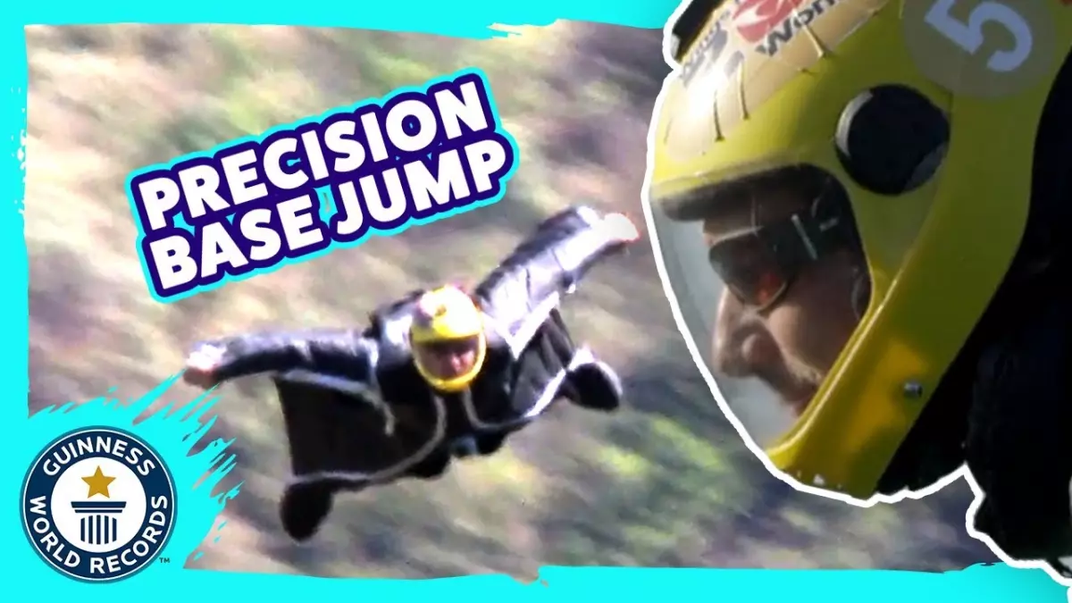 Un saut incroyable : le record du plus petit objectif touché en BASE jump !